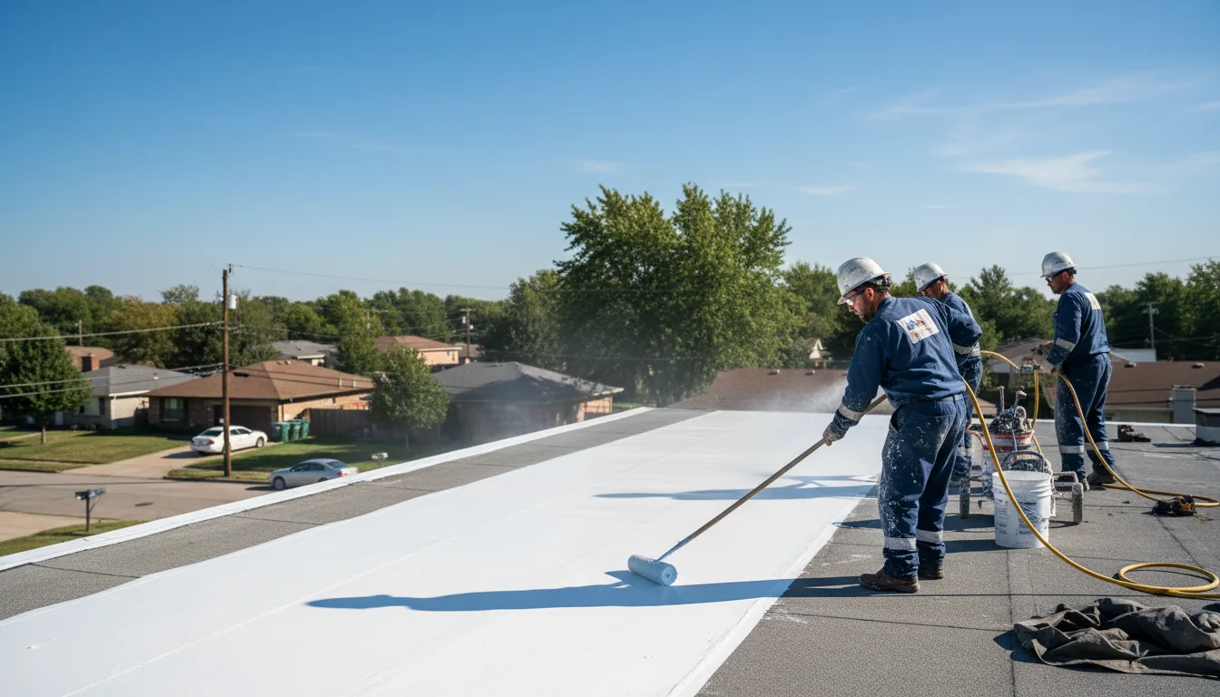Commercial roof coating in Lewistown, IL near me
